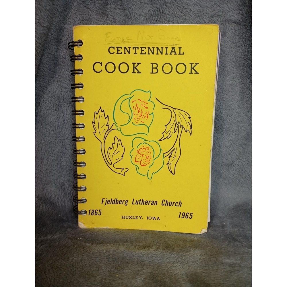Fjeldberg Lutheran Church Cookbook 1965 Huxley, Iowa Spiral Vintage Recipe Local